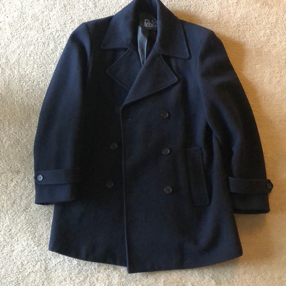Wool Pea Coat Navy/Black